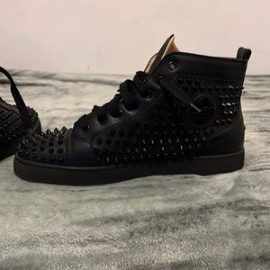 I’m selling all black red bottoms only worn twice for a couple hours